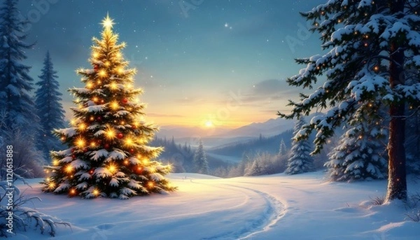 Obraz Christmas Background and  Wallpapers