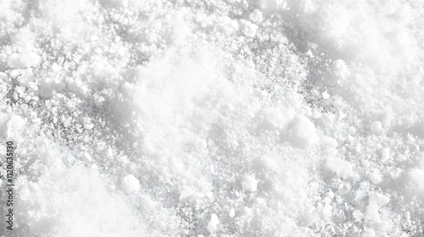 Obraz Soft Powdery Snow Texture in Minimalist White Background for Winter Designs : Generative AI