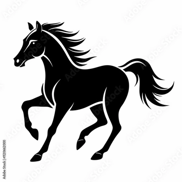 Obraz horse silhouette vector