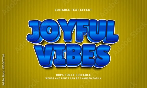 Fototapeta joyful vibes editable text effects with a kids and joyful theme