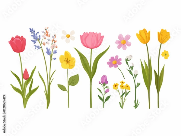 Obraz spring flowers vector illustration