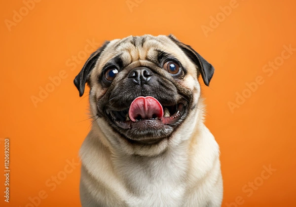 Fototapeta 퍼그 애완동물 반려견 애완견 개 강아지 