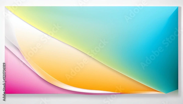 Fototapeta Abstract 3D shape with a smooth, organic form, featuring gradient colors, set against a textured background. Modern and futuristic design