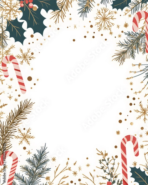 Fototapeta Luxurious Christmas new year card and Holiday Promotion Banner with Elegant Ornaments, for Tags, Posters, and Banners with Space for Text