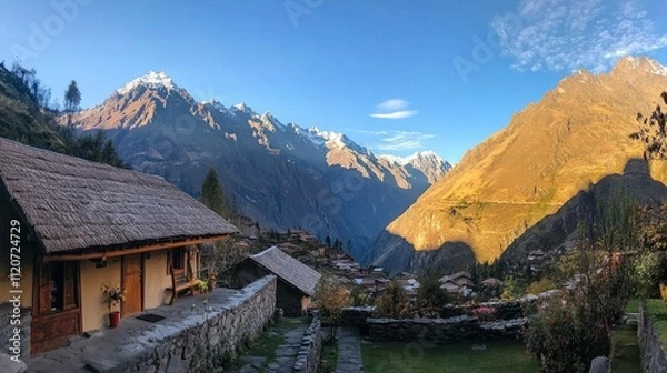 Obraz Distant mountains, mountain background
