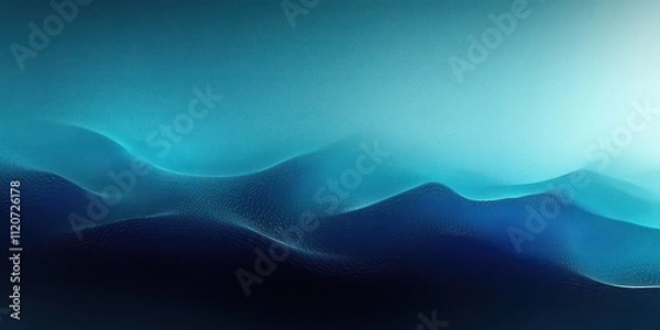 Fototapeta deep blue teal color gradient abstract background soft light bright shine modern design minimalist template