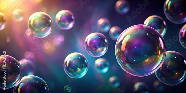 Fototapeta Dark pastel colored bubble background, bubble, background, abstract, texture, soft, smooth, pastel, dark, colorful, gradient