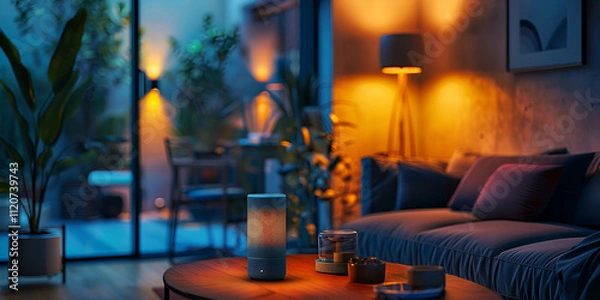 Fototapeta Philips Hue lightstrip showcasing vibrant colors and flexible design for customizable home lighting, Colorful Philips Hue lightstrip for flexible home lighting