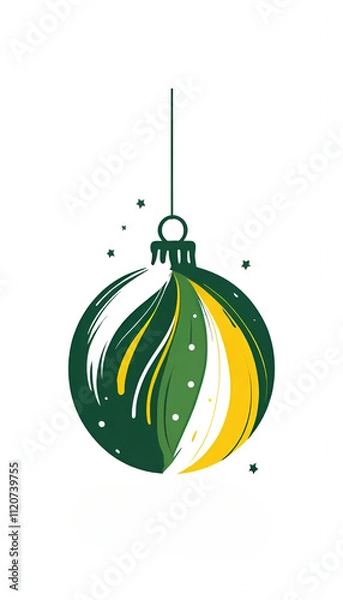 Obraz illustration of an abstract christmas ball isolated on white background 