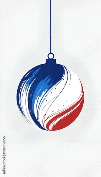Obraz christmas ball isolated on the white  background