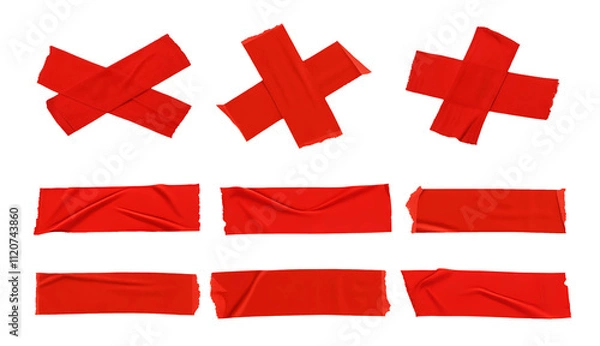 Obraz Pieces of red duct tape
