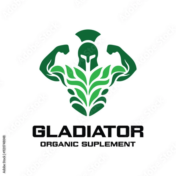 Obraz Gladiator Organic Supplement Logo.