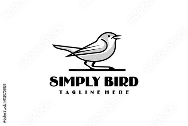 Obraz Outline Beautiful Bird Animal Logotype Design Silhoutte