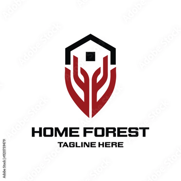 Obraz Home Forest Logo Simple Minimal.