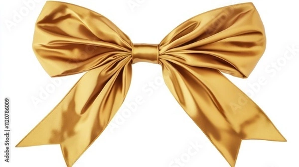 Fototapeta Shiny gold ribbon, perfect for gift wrapping or decoration.