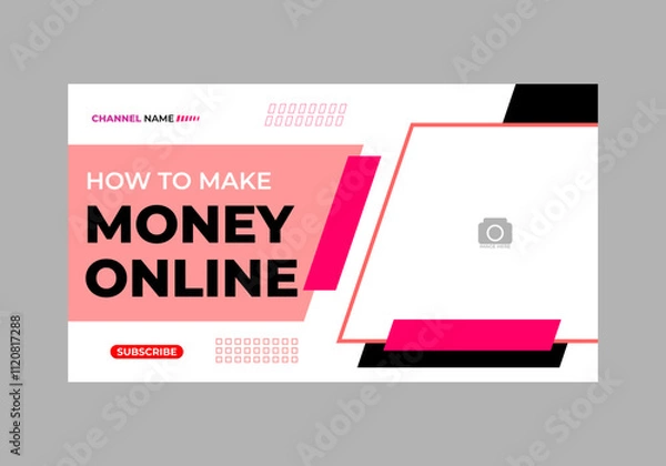 Obraz Youtube thumbnail template 