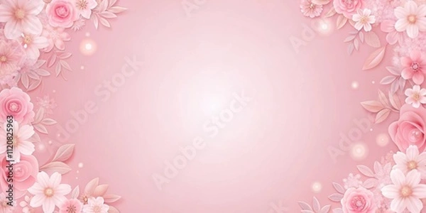 Fototapeta Pink background with soft pastel hues perfect for feminine designs , feminine, soft, pastel, textured, backdrop, girly