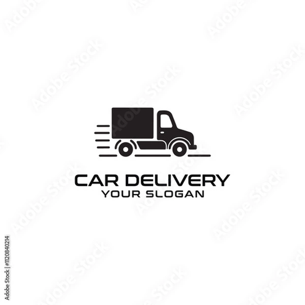 Obraz Modern Car Delivery Logo Design