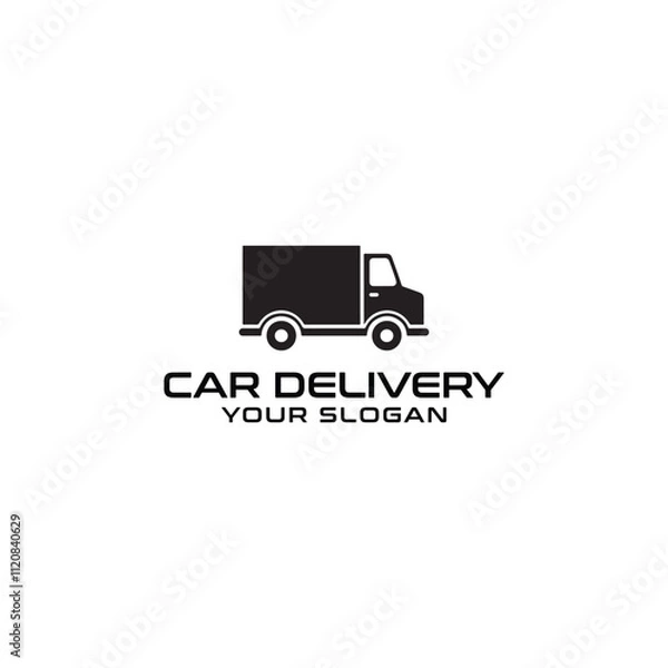 Obraz Modern Car Delivery Logo Design