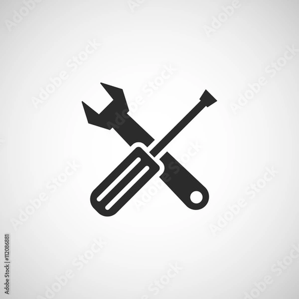 Obraz screwdriver and wrench icon