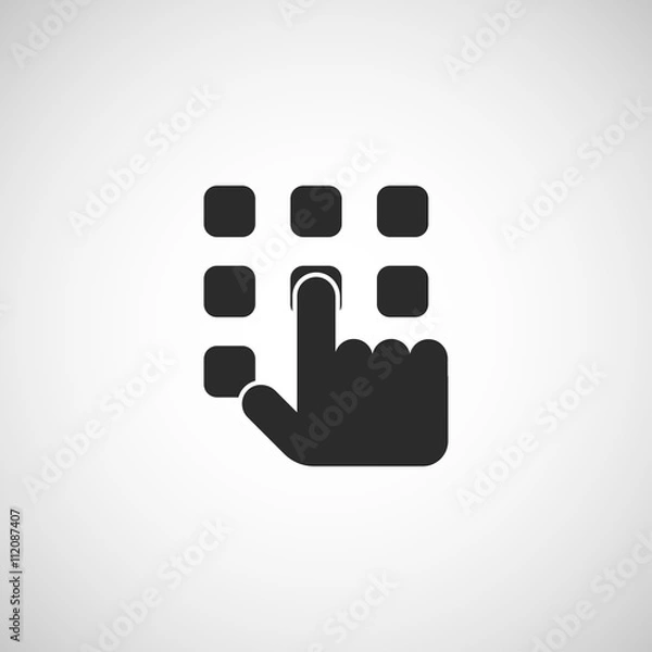 Fototapeta atm security code icon