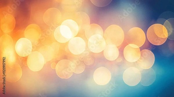 Fototapeta An abstract, blurred lights design resembling bokeh with soft pastel colors, ideal for a wallpaper or background.

