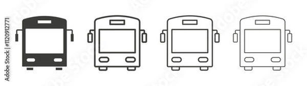 Fototapeta Bus icon pack. vector illustration