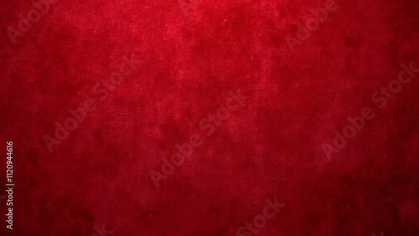 Fototapeta Luxurious Red Velvet Fabric Texture, Valentine's Day Background, Top View, Copy Space