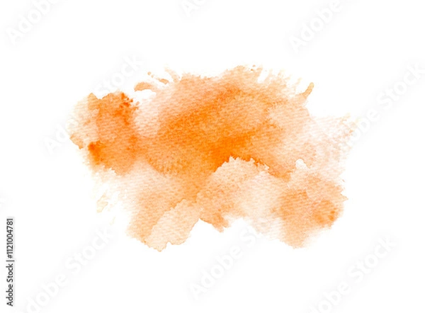 Obraz orange ink isolated on white