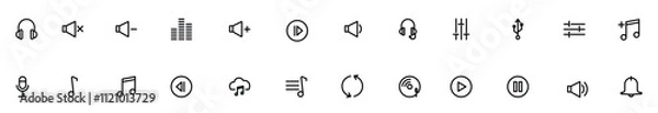 Obraz Sound icons set Vector