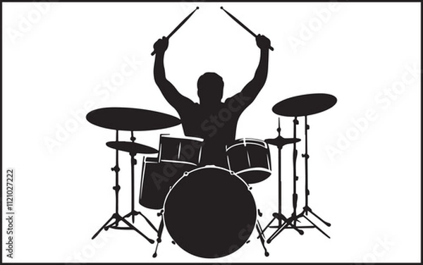 Obraz music drum kit on stage