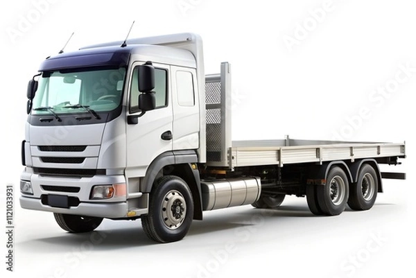 Obraz white truck isolated