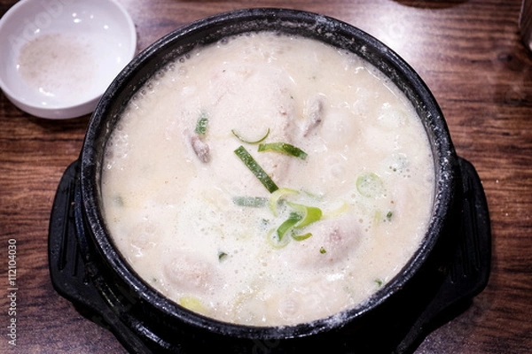 Fototapeta Samgyetang - Korean Dish Chicken Ginseng Soup