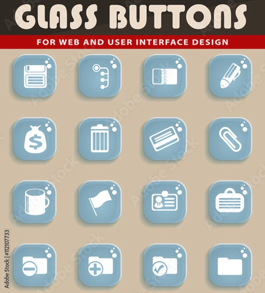 Obraz Office simple vector icons