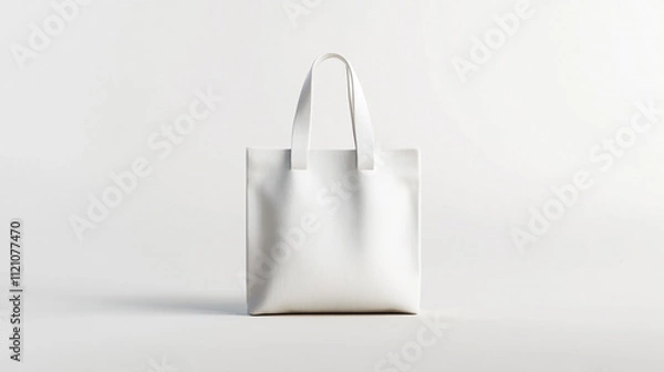 Fototapeta White Tote Bag Mockup  Blank Canvas Bag for Branding