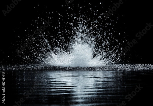 Fototapeta water splash on black background