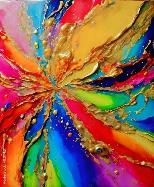 Obraz abstract colorful background with golden splashes
Best for home, Hospital and offices wall frame.