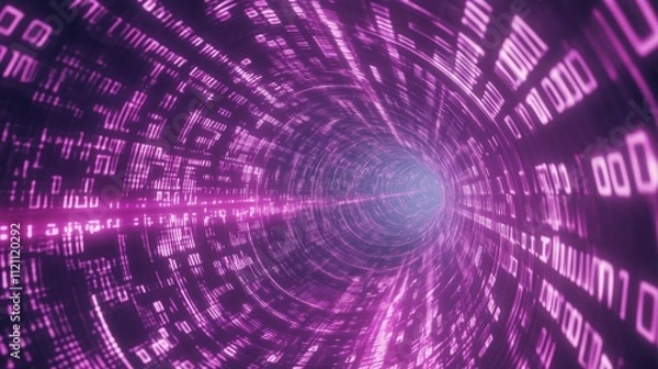 Fototapeta Exploring digital realmsdata visualization virtual environment motion graphics abstract futuristic concepts