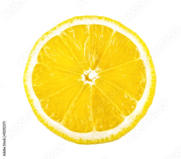 Fototapeta lemon slice isolated on white background