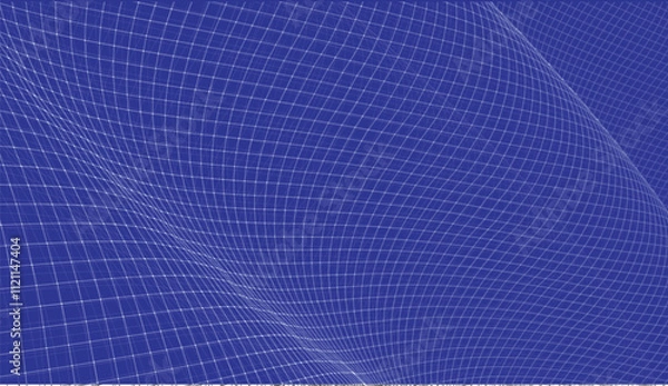 Fototapeta abstract vector 3d background with bends and wave