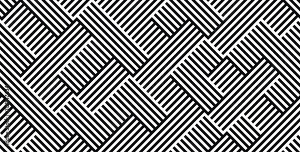 Fototapeta Pattern in zigzag with line black and white