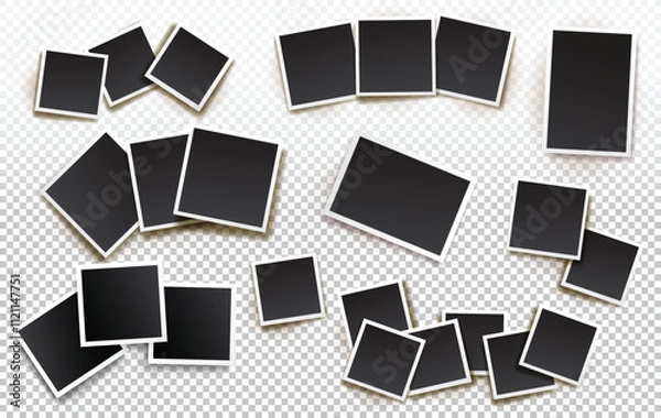 Fototapeta Set of square photo frames