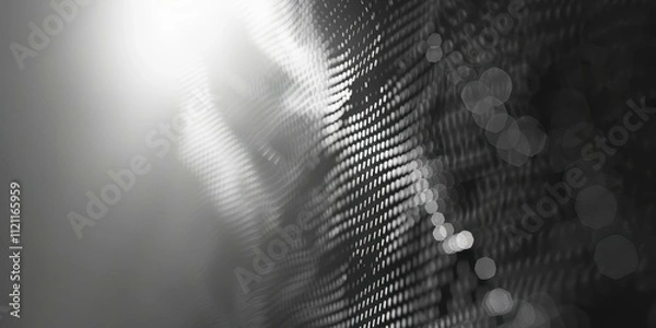 Fototapeta Abstract Digital Data Network: A Monochrome Technological Background