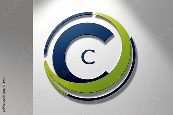 Obraz A modern circular logo design featuring a pro