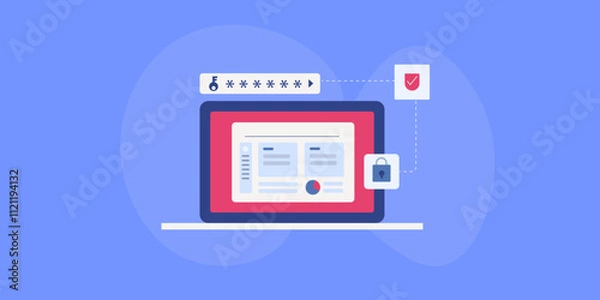 Fototapeta Business data security and personal information privacy protection.