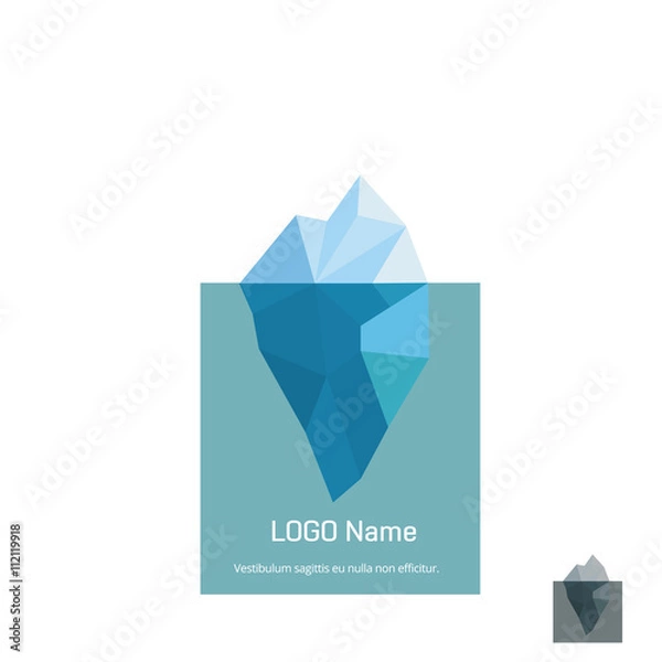 Obraz Triangle iceberg logo design. Vector illustration.