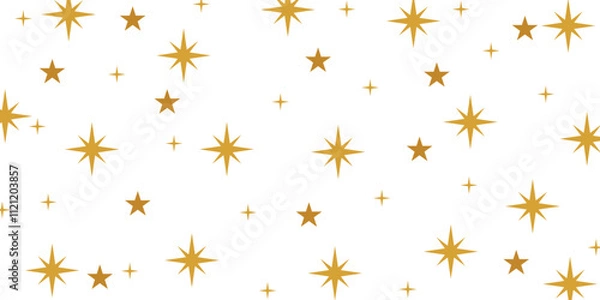 Fototapeta Background twinkling gold stars. Sparkle Star animation, flashing light effect 