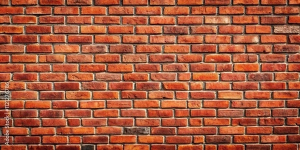 Fototapeta Red brick wall background texture for construction or design projects, brick, red, wall, texture, background, architecture