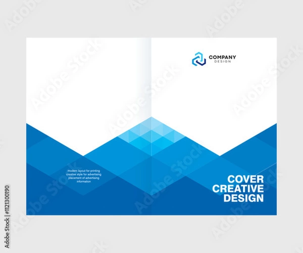 Fototapeta Cover design for presentations and advertising, creative layout of booklet cover, catalog, flyer, fashionable background for text and photo