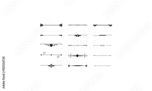 Fototapeta Decorative lines smooth basic curve lines V27